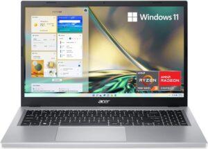  Acer Aspire 3 A315-24P-R7VH Slim Laptop | 15.6" Full HD IPS Display | AMD Ryzen 3 7320U Quad-Core Processor | AMD Radeon Graphics | 8GB LPDDR5 | 128GB NVMe SSD | Wi-Fi 6 | Windows 11 Home in S Mode 