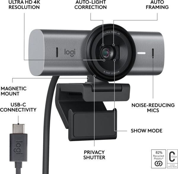 Logitech MX Brio Ultra HD 4K Streaming Webcam - Image 2