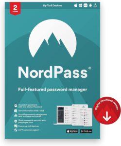 NordPass Premium – 2-Year – Password Manager Software for Unlimited Devices – Top-Tier Encryption, Data Breach Scanner, Secure Password Sharing, Password Generator 