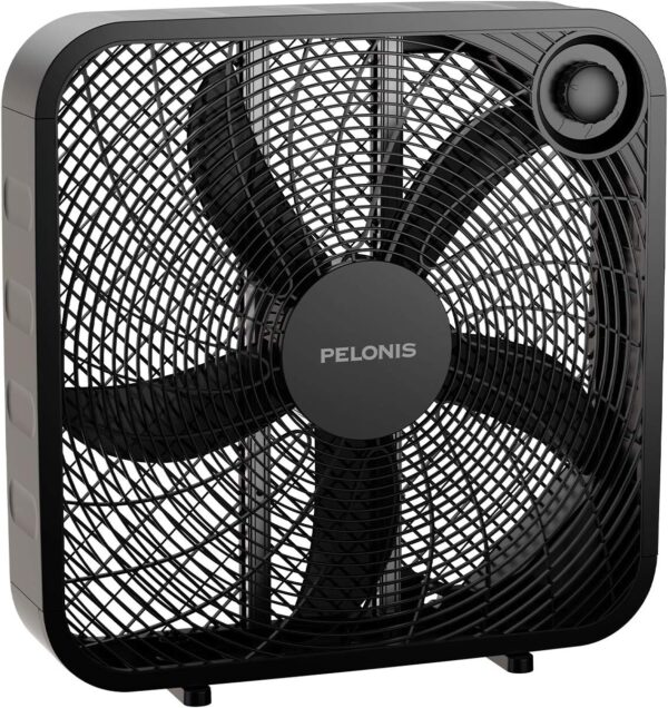 PELONIS 3-Speed Box Fan for Full-Force Circulation