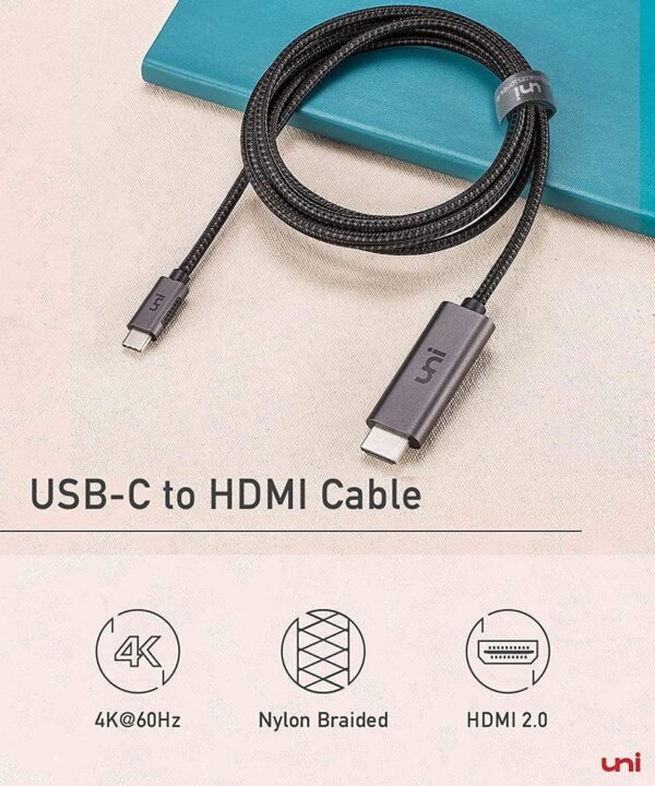 uni USB C to HDMI Cable for Home Office 6ft (4K@60Hz) 2