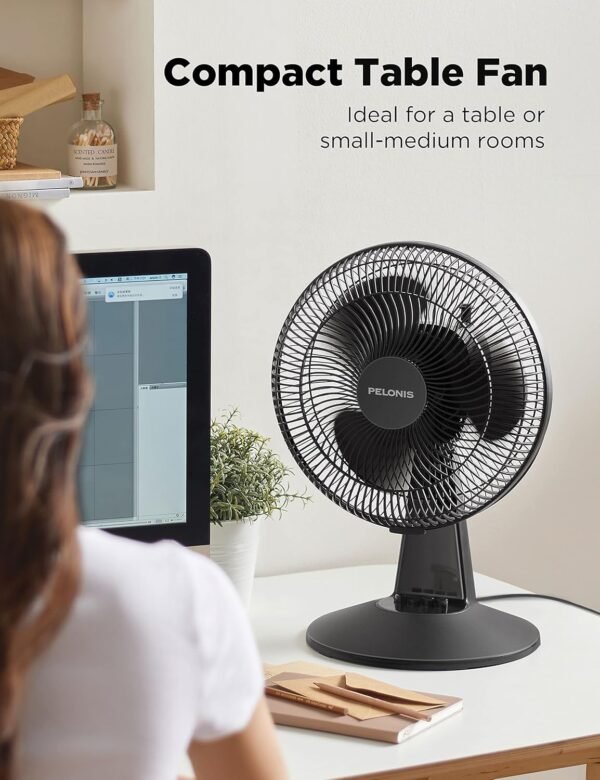 PELONIS Table Fan 12-Inch, 120° Oscillating 2