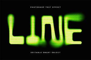 Envato Elements Free Files Neon Green Blurry PSD Text Effect 