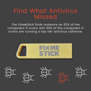 FixMeStick Gold Computer Virus Removal Stick for Windows PCs - Unlimited Use on Up to 3 Laptops or Desktops for 1 Year