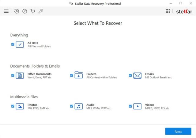 Steller Data Recovery Professional