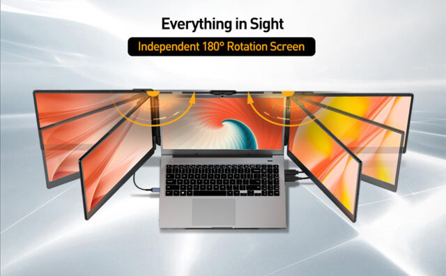 7 Strong Reasons to Extend Your Laptop to Three Screens. Laptop Screen Extender, 14.2" Portable Triple Monitor for Laptop with Full HD IPS Display, Laptop Extended Monitor Compatible with Mac, Windows, Chrome, Fits 13-17 Inch Laptops