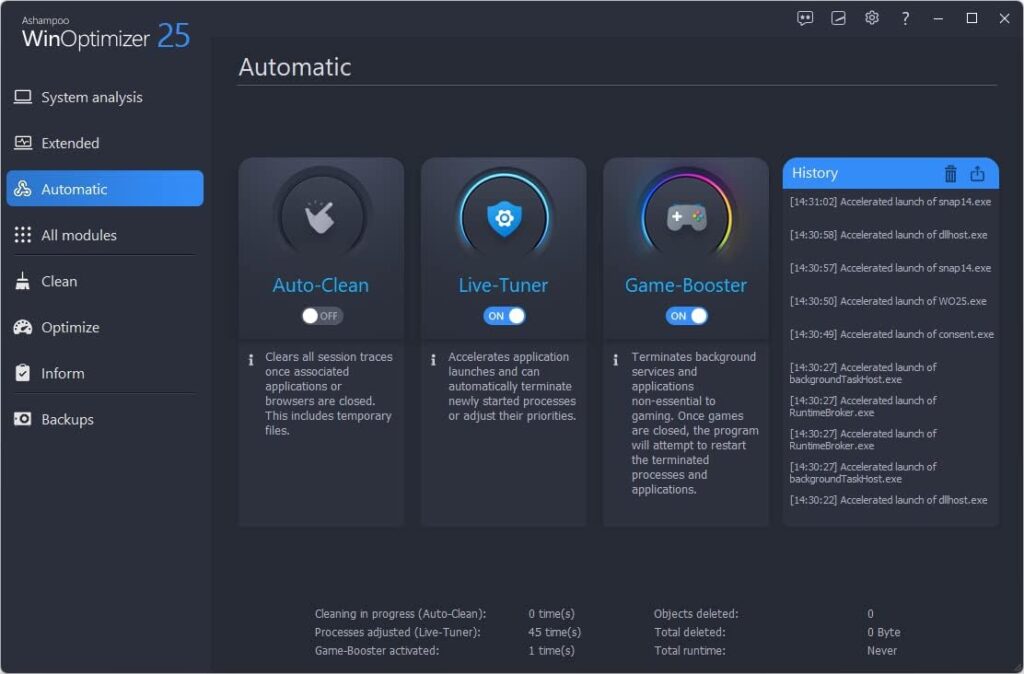 Ashampoo WinOptimizer 25 – Increase the performance, stability and privacy of your PC – License for 3 computers – compatible with Windows 11, 10, 8.1, 8, 7