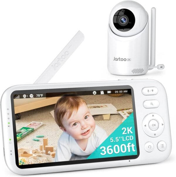 2K Video Baby Monitor with Camera and Audio