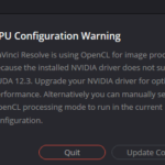 GPU Configuration Warning