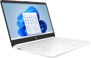 HP 14" Ultral Light Laptop for Students and Business, Intel Quad-Core, 8GB RAM, 192GB Storage(64GB eMMC+128GB Ghost Manta SD Card), 1 Year Office 365, USB C, Win 11 S 