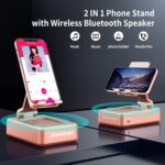 Jteman Cell Phone Stand with Speaker 1