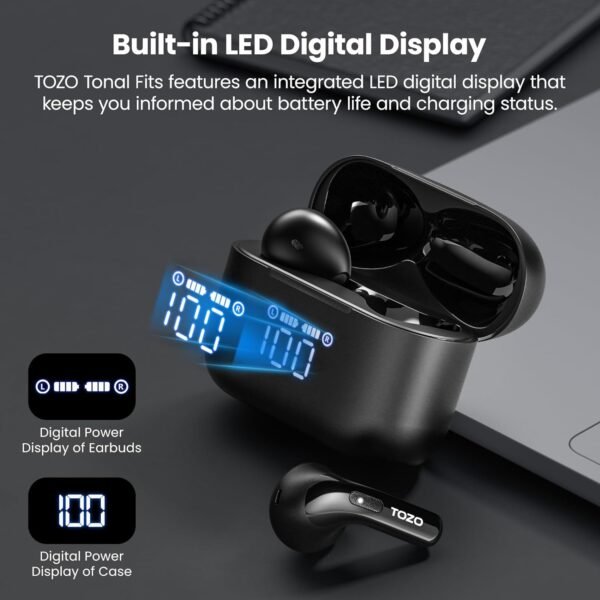 TOZO T21 Wireless Earbuds Dual Mic Call IPX8 Waterproof - Image 2