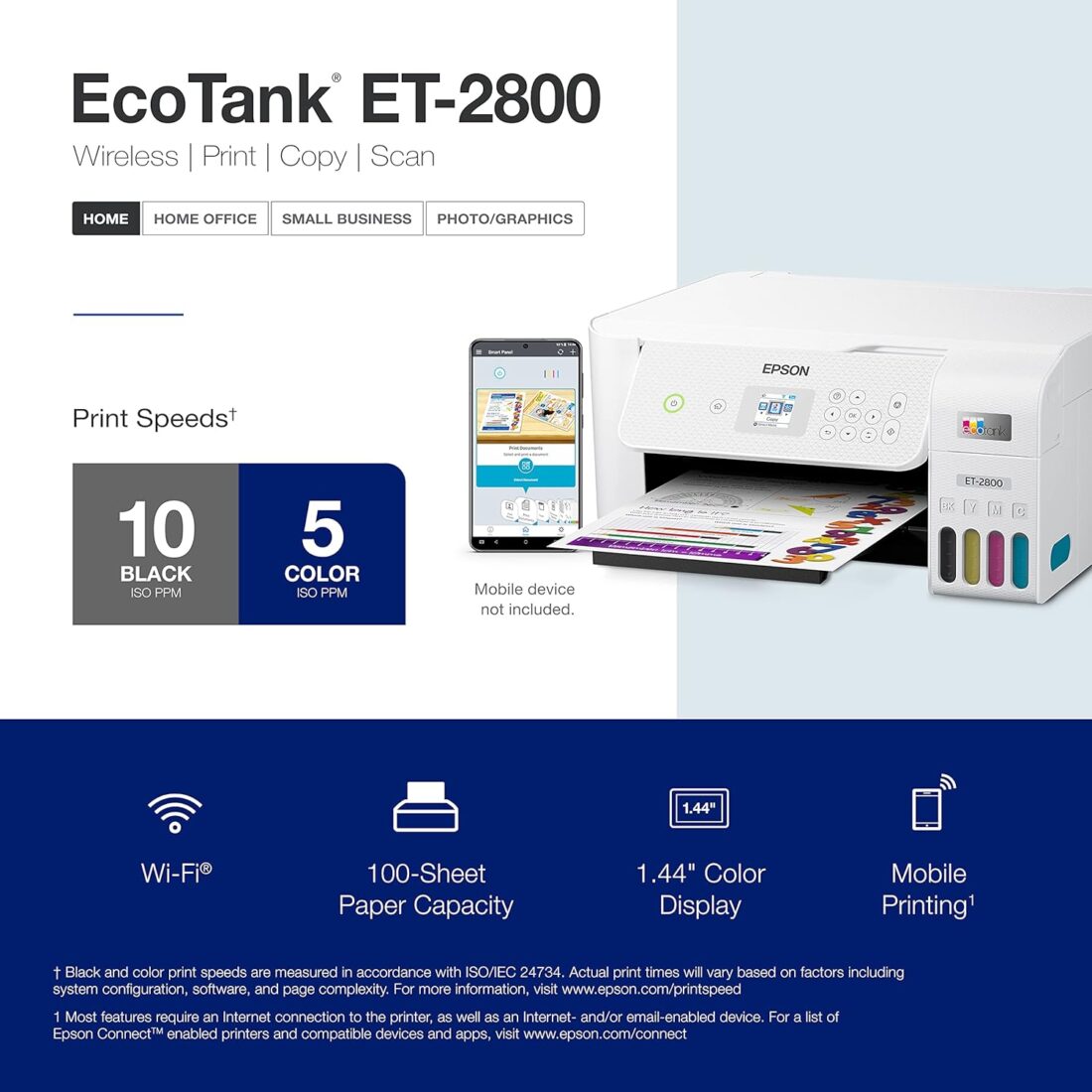 Epson EcoTank ET-2800 Wireless Color Printer