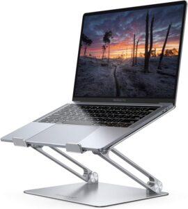 Lamicall Adjustable Laptop Stand, Portable Laptop Riser, Aluminum Laptop Stand for Desk Foldable, Ergonomic Computer Notebook Stand Holder for MacBook Air Pro, Dell XPS, HP