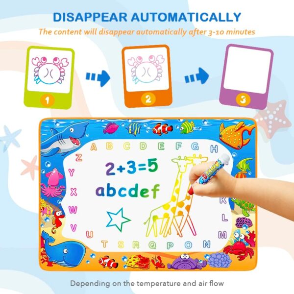 Water Doodle Mat - Kids Painting Writing Color Doodle Drawing Mat - Image 3