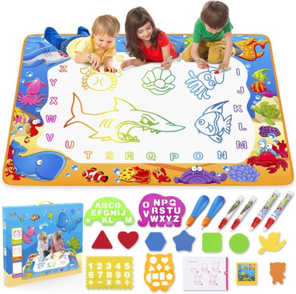 Water Doodle Mat - Kids Painting Writing Color Doodle Drawing Mat