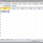 Convert Negative Numbers to Positive in Excel