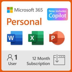 Microsoft 365 Personal | 12-Month Subscription, 1 person | Word, Excel, PowerPoint | 1TB OneDrive cloud storage | PC/Mac Instant Download