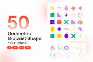 Geometric Brutalist Shape Pack